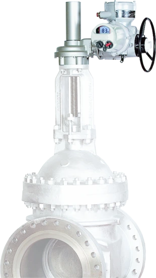 IB Gearbox - Motorised Multi Turn Bevel Gearbox with IQ3 Pro and valve