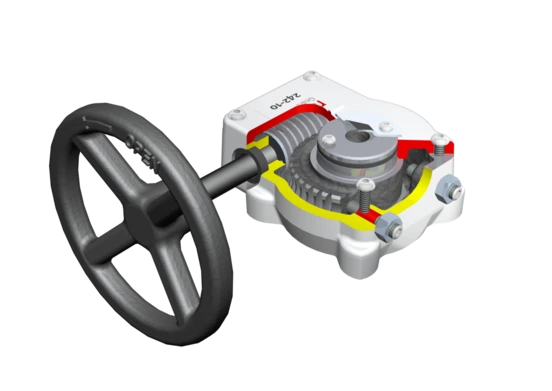 242 Gearbox - Manual Part Turn Gearbox Cutaway