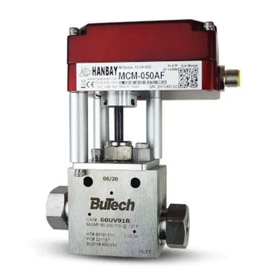 Hanbay Actuator BuTech High Pressure Valve MCM 60UV91R 