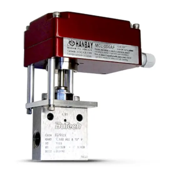 Hanbay Actuator Butech Needle Valve MCL SLPV61V 