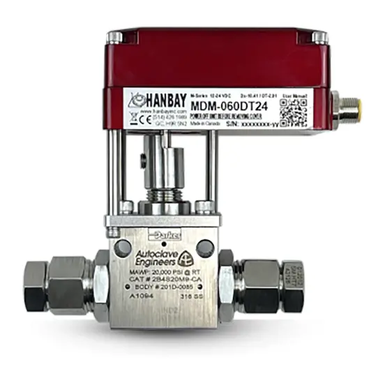 Hanbay Actuator Parker Ball Valve MDM 2B4S20M9 
