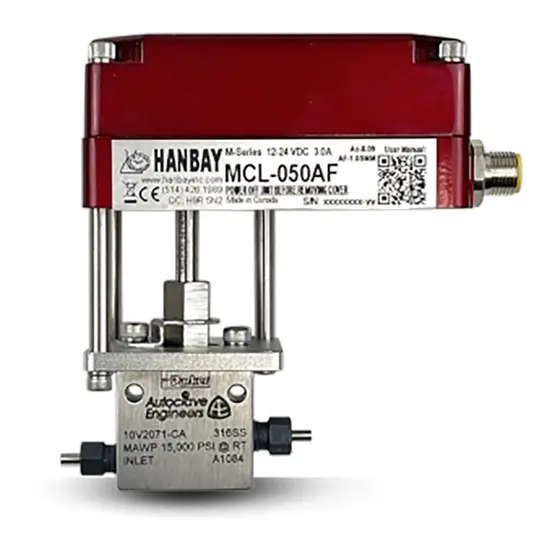 Hanbay Actuator Parker Needle Valve MCL 10V2071 