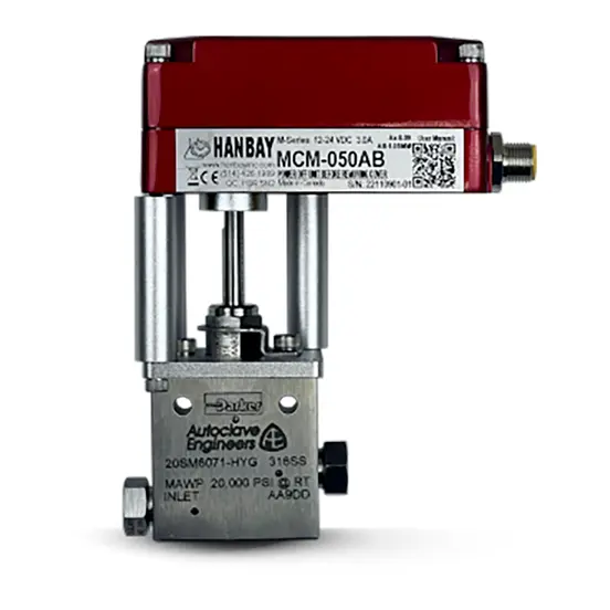 Hanbay Actuator Parker Type Hydrogen Valve MCM 20SM6071 HYG 