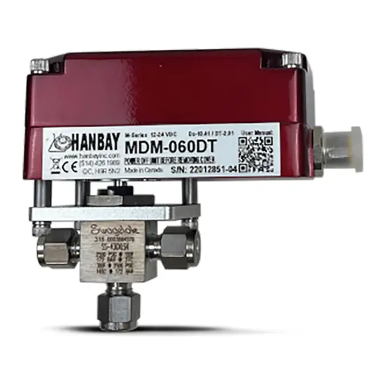 Hanbay Actuator Swagelok Ball Valve MDM 060DT SS 43GXLS4 