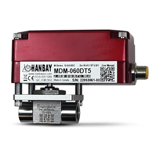 Hanbay Actuator Swagelok Ball Valve MDM SS 43GF4 
