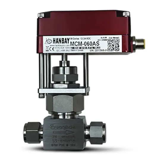 Hanbay Actuator Swagelok Needle Valve MCM SS 6HNRS8 