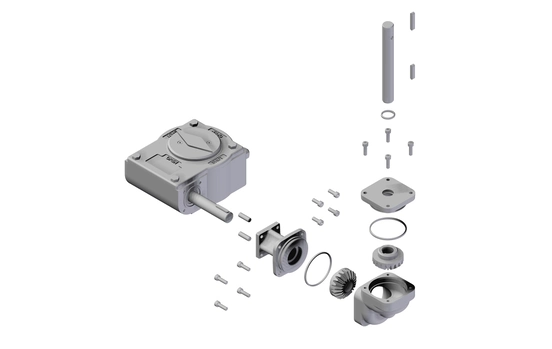 W100 Gearbox - Shaft Direction Changing - W100DM exploded view