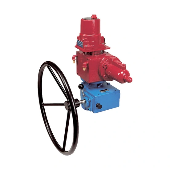 ILG-D manual declutchable sandwich override part-turn gearbox