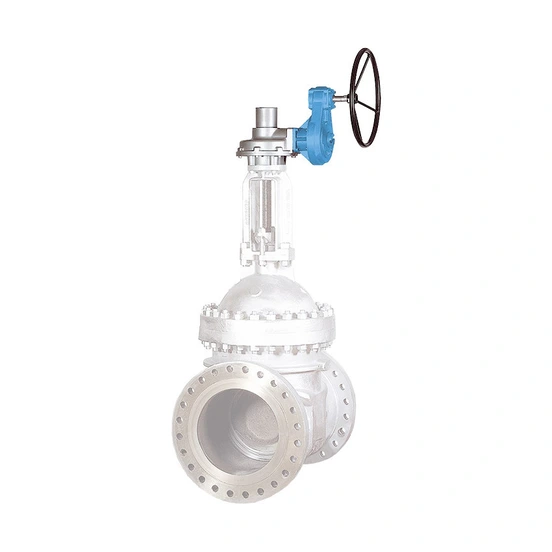 IB Gearbox - Multi Turn Bevel Gearbox with auxiliary spur gearbox and valve - manual