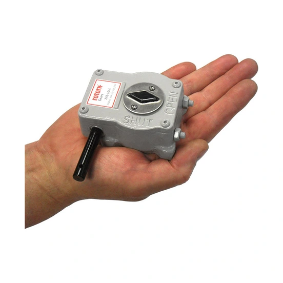 242 Gearbox - Manual Part Turn Gearbox held in hand 
