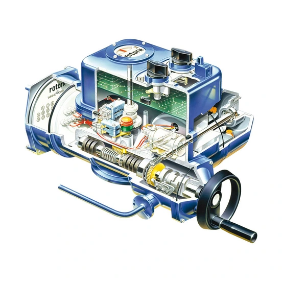 Q Range part-turn actuator - cutaway