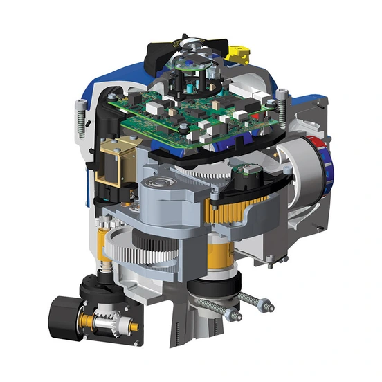 CVA Range Precision Modulating Actuator - CVQ-1200 part-turn output cutaway