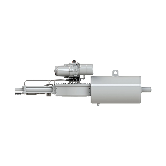 Skilmatic SI Range - Spring-Return Self-Contained Electro-Hydraulic Actuators - SI-3.3 composite render - side elevation