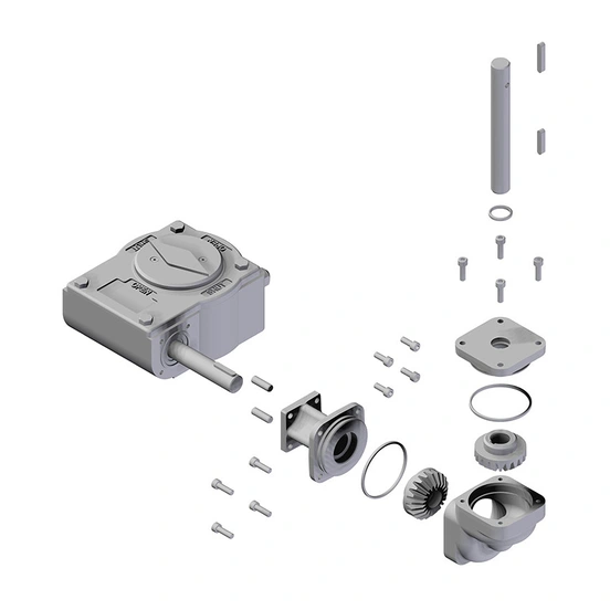 W100 Gearbox - Shaft Direction Changing - W100DM exploded view